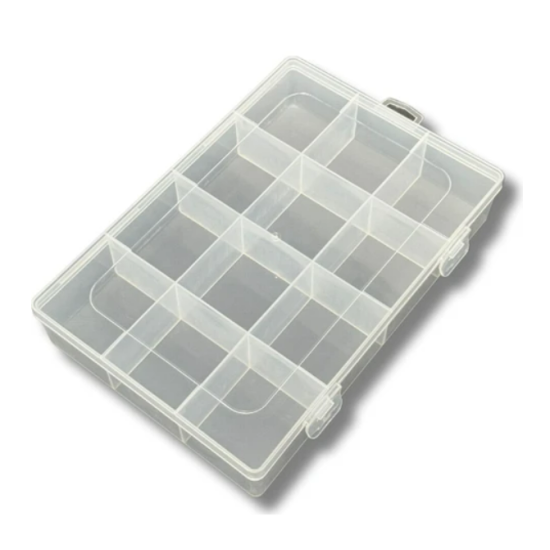 12 Bölmeli Kolye, Yüzük, Takı Düzenleyici Organizer Plastik Şeffaf Kutu 13x19x3.5cm