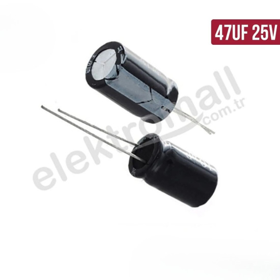 47uF 25V Elektrolitik Kondansatör 5X11mm