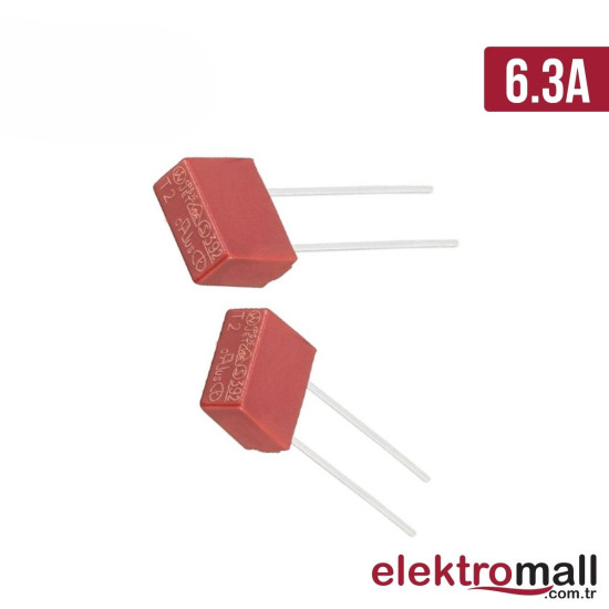 6.3A Kondansatör Tip Kare Plastik Sigorta